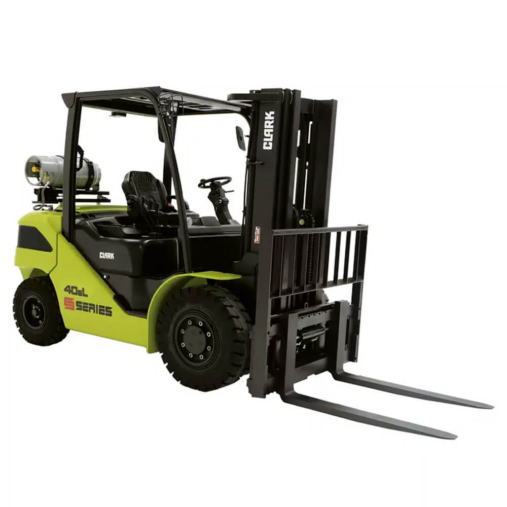 Forklift unloading commercial goods from a lorry in Edmonton